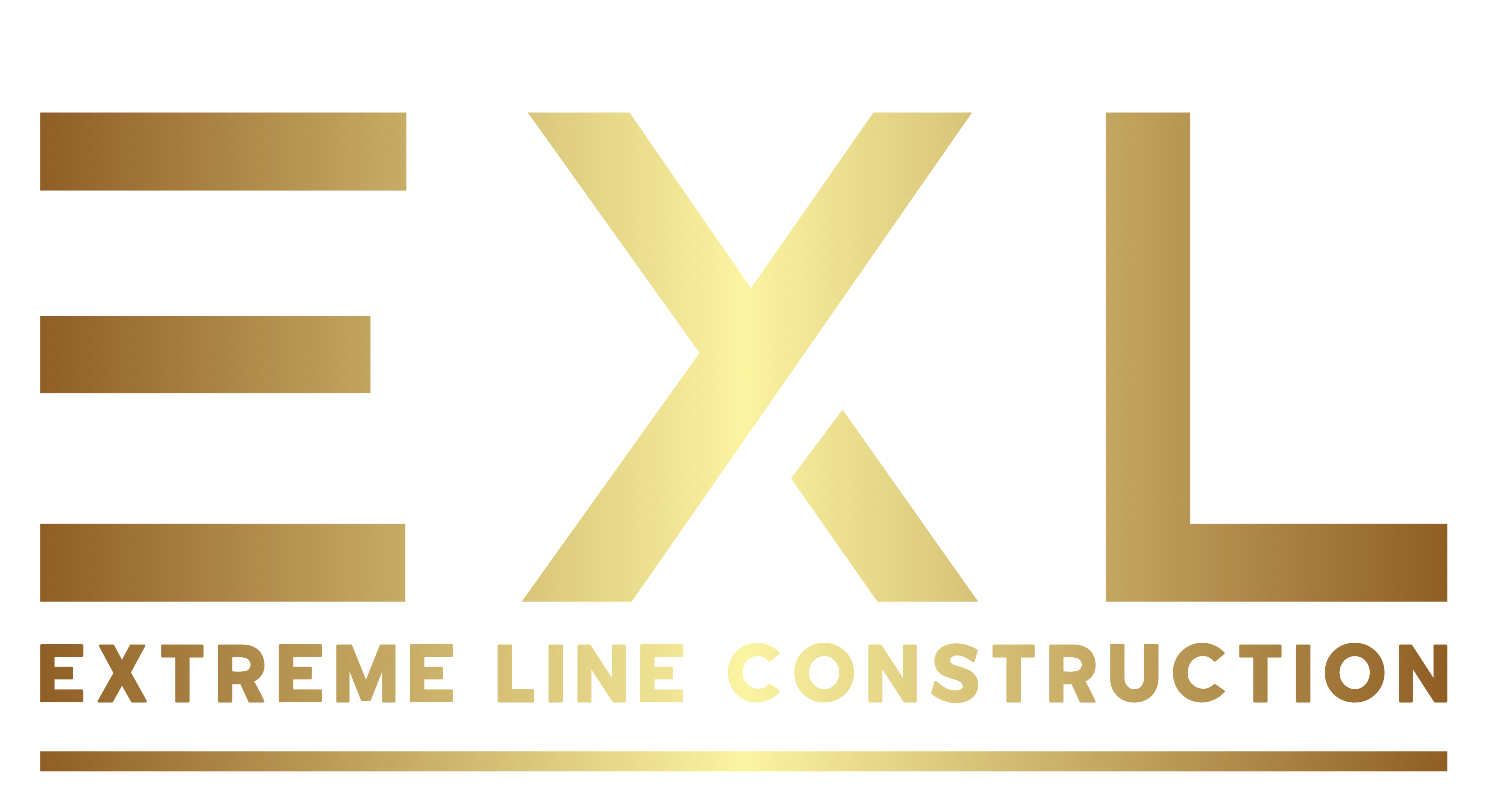 The logo for EXL Extreme Line Construction, a Custom Home Builder.